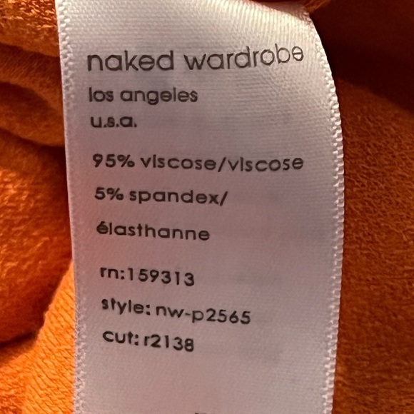 Naked Wardrobe Get Ribbed Snatched Joggers Sz XS Orange NW-2565 New - Picture 8 of 9
